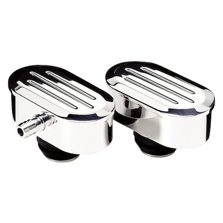 Billet Specialties 21920 Polished PCV Breather Oval Ball Milled Cap BSP21920