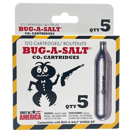 Bug-A-Salt SHRED-ER Insect Repellent Refill Cartridge Cartridge For Roaches/Murder Hornets/Scorpions, 5PK SHRED-CO2