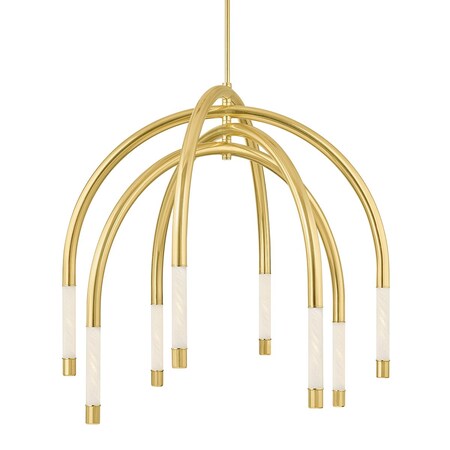 Corbett Lighting Noz Nozawa X Zeme 8 Light Chandelier 47.75 In. Vintage Polished Brass 471-48-VPB