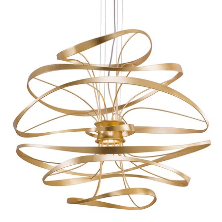 Corbett Lighting Calligraphy 2 Light Chandelier 42 In. Stainless Steel 216-44-GL/SS