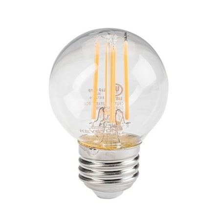 Keystone Small Globe Filament Bulb, 40W Equivalent, G16.5 shape, E26 Candalbra base, 3000K, 90 CRI, Clear KT-LED4.5FG16-E26-930-C