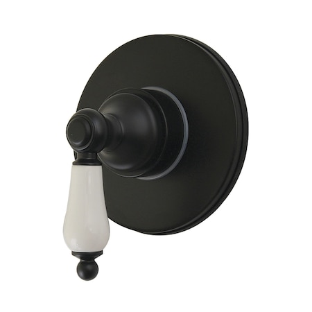 Kingston Brass Single-Handle Six-Way Diverter Valve with Round Trim Kit, Matte Black KS4030PL