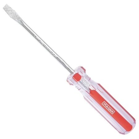 Vulcan Screwdriver, 1/4 in Drive, Slotted Drive, 7-1/2 in OAL, 4 in L Shank, Plastic Handle SD-02