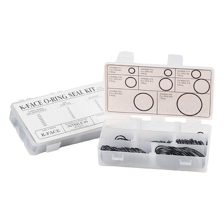 Zoro Select O-Ring Set, Viton, Black K-FACE/V90