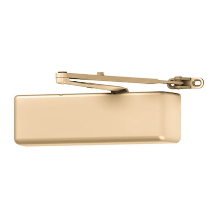 Lcn Surface Door Closer, Regular Arm, Adjustable Size 1-6, Metal Cover, Bright Brass, Left-Handed 4040XP-REG LH 632