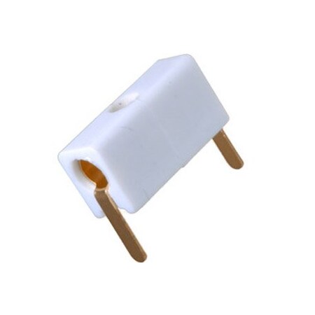 Johnson Tip Jack White Horizontal PCB Mount for 0.080" Plug 105-0751-001