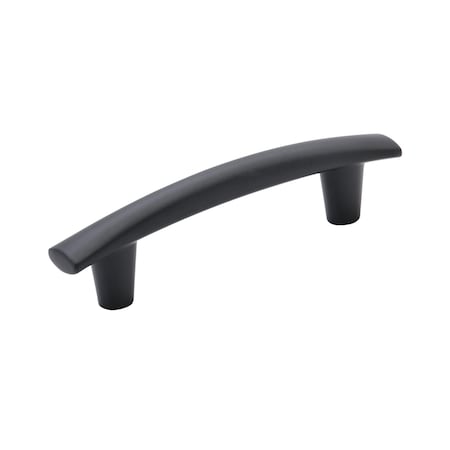 Amerock Willow 3-3/4 inch (96mm) Center-to-Center Matte Black Cabinet Pull, 10PK 10VMP37310MB