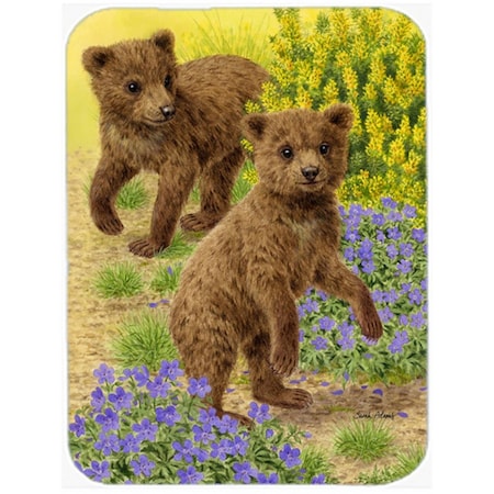 Carolines Treasures Bear Cubs Glass Cutting Board- Large ASA2085LCB