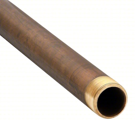 Zoro Select 1" MNPT x 4 ft. TBE Red Brass Pipe Sch 40 465-480