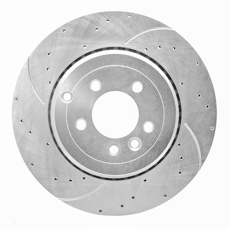 Dynamic Friction Co DFC Brake Rotor - Drilled and Slotted - Silver 631-11020L