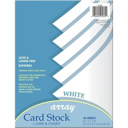 Pacon Card Stock, White, 8.5 x 11, PK120 P101281
