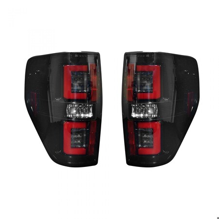 Recon Truck Accessories 09-14 F150(INCL RAPTOR)OLED TAILLIGHTS-SMOKED LENS DRIVER/PASSENGER 264368BK