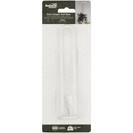 National Hardware 7'' White Steel Wall Base Plant Hanger N275-522