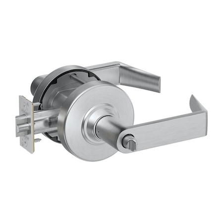 Schlage Grade 1 Entrance Cylindrical Lock, Less Cylinder, Rhodes Lever with Rose, Satin Chrome Finish PC53L RHO 626