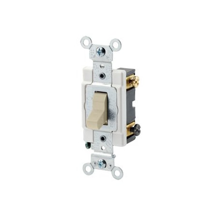 Leviton Toggle Switch, 15 Amp, 120/277 Volt, Ivory CSB2-15I