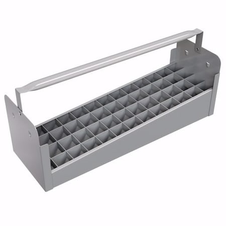 Jones Stephens Steel Nipple Caddy Tray, 1-1/2in Size, 30 pc Capacity (19-1/2in x 6-1/2in x 6-1/2in) N70024