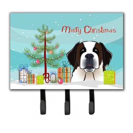 Carolines Treasures Christmas Tree and Saint Bernard Leash or Key Holder BB1618TH68