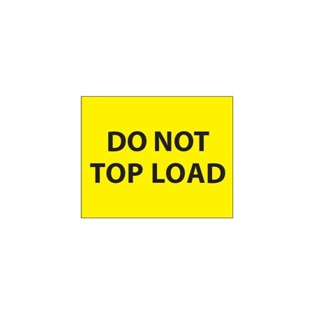 Bubblefast 8 x 10'' - ''Do Not Top Load'' Fluorescent Yellow Labels BFDL1633