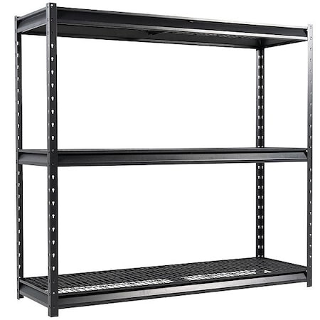 Zoro Select Bulk Rack Metal Shelving, Dark Gray 7304K-3