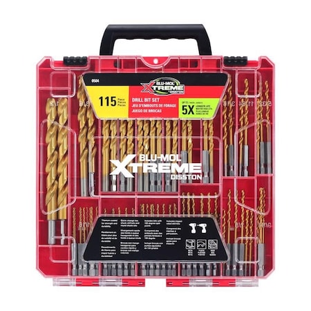 Blu-Mol Xtreme Titanium Drill Bit Set, 115PK E0100504