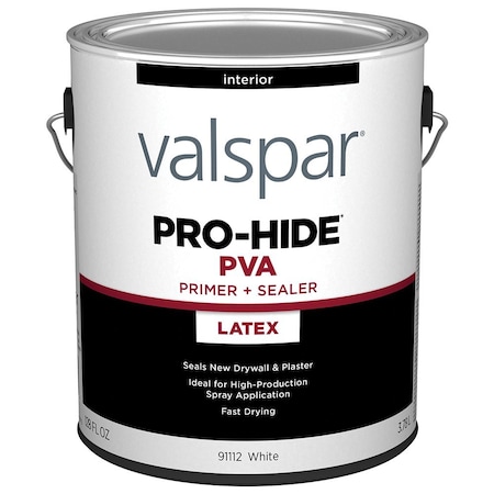 Valspar 1 Gal 91112 White Pro-Hide Interior Latex PVA Primer & Sealer 91111
