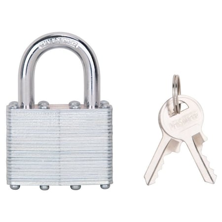 Prosource Padlock, Standard Shackle, 9/32 in Dia Shackle, 1-1/4 in H Shackle, Steel Shackle, Steel Body HD00014-3L