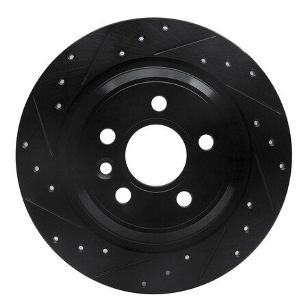 Dynamic Friction Co DFC Brake Rotor - Drilled and Slotted - Black 633-27035L