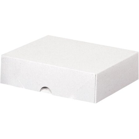 Partners Brand 6 in x 7 in x 2 in Stationery Folding Cartons, White, Fiberboard, 200 PK BCF27