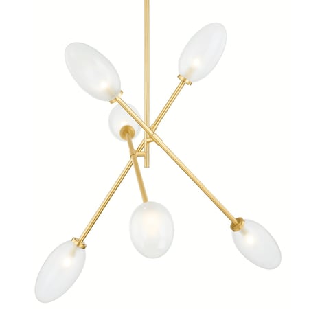 Hudson Valley Lighting Alberton 6 Light Chandelier 52.5 In. Aged Brass 5052-AGB