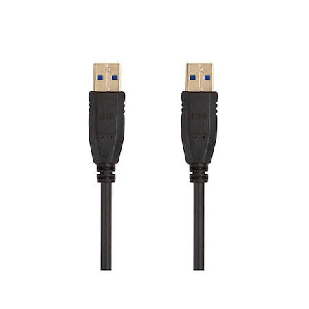 Monoprice Select USB 3.0 Type-A to Type-A Cable_ 1.5ft_ Black 38596
