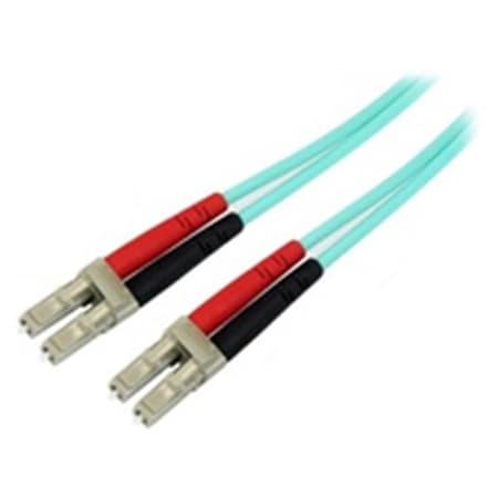 Ezgeneration 2M Fiber Optic OM4 Duplex LC-LC Aqua Patch Cable EZ329534