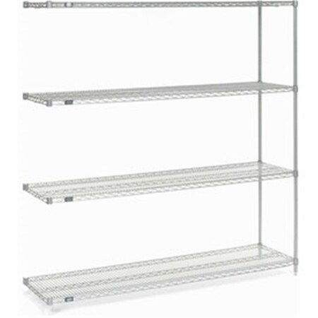 Nexel Add-On Poly-Z-Brite Wire Shelving, 72 x 18 x 86 in. 189355