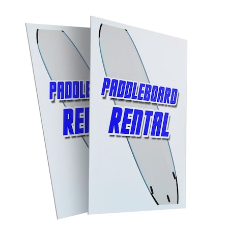 Signmission Paddleboard Rental, Plastic Signs Only 24 Inch x 36 Inch, Corrugated Plastic, 2PK CSB-2436-2PACK-Paddleboard Rental