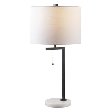 Jonathan Y Alyssa 24.5" Metal/Marble LED Table Lamp, Black JYL1043B