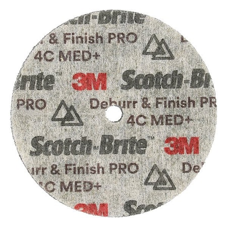 Scotch-Brite Unitized Wheel, 3 in Dia, 1/4 in Connect 7010310029