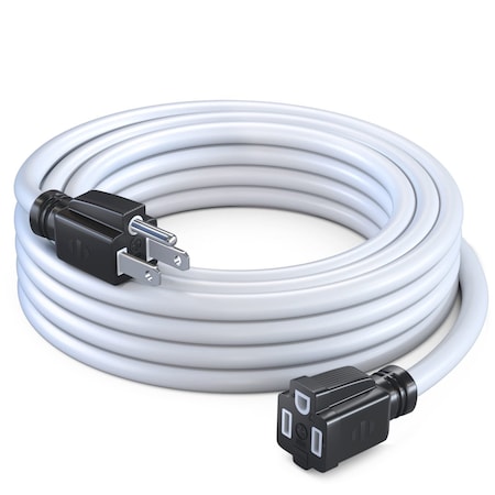 Maximm 15ft 16AWG Indoor Extension Cord w/ White Indicators, Black OBK-IWH-04K-05H-15WH