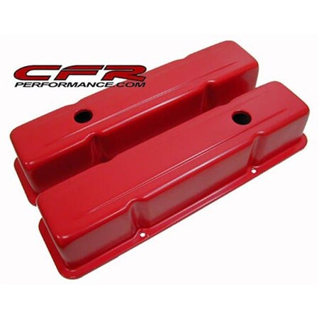 Cfr Performance CFR 1958- 86 Chevy Small Block Tall Steel Valve Covers - Orange CF55137
