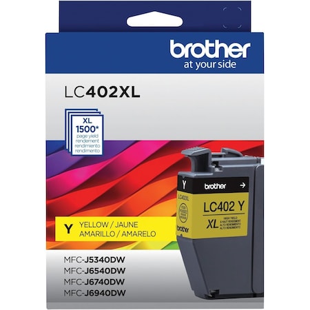 Brother High Yield Yellow Ink Cartridge LC402XLYS
