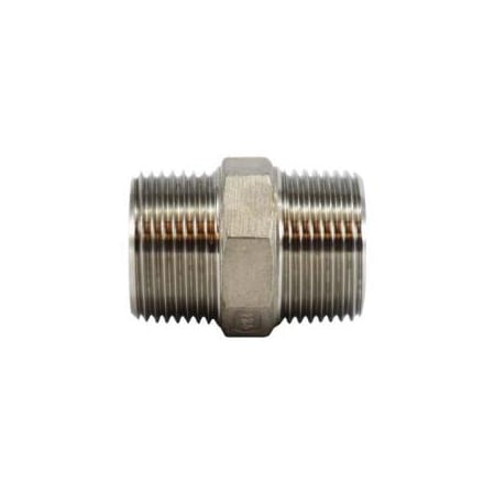 Midland Industries NIPPLE HEX 1IN MPT 1IN MPT 316 SST 63725