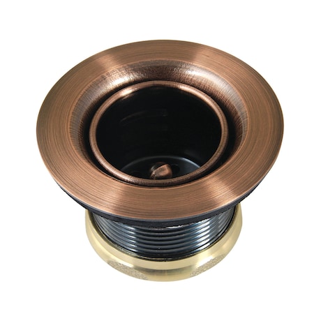 Kingston Brass Stainless Steel Bar Sink Basket Strainer, Antique Copper K451BAC
