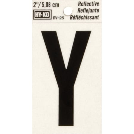 Hy-Ko Vinyl 2'' Reflective Adhesive Letter Y RV-25/Y