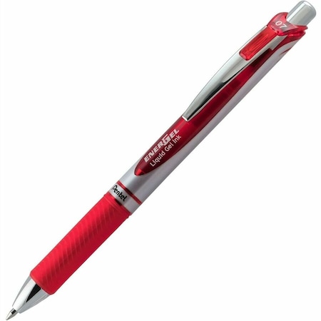 Pentel Pen, Enrglrtx, .7Mm, Rd, Upc, PK12 BL77BDZ