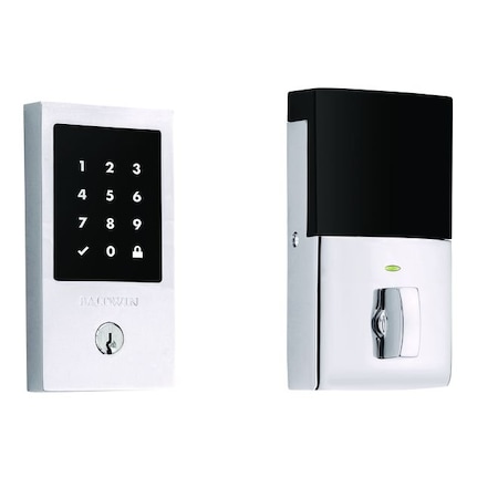 Baldwin Baldwin Z-Wave Minneapolis Touchscreen Deadbolt with Schlage C Keyway Bright Chrome Finish 8225260ZW