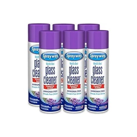 Sprayway Glass Cleaner Lavender Fragrance 20 oz. Can, 6PK SW5029R