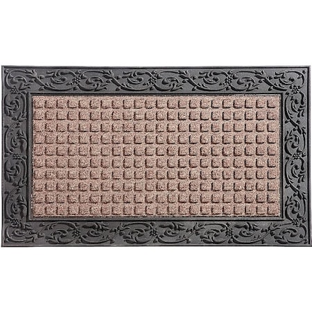 Simple Spaces Door Mat, 36 in L, 22 in W, Non-Woven Surface 08ABSHE-30