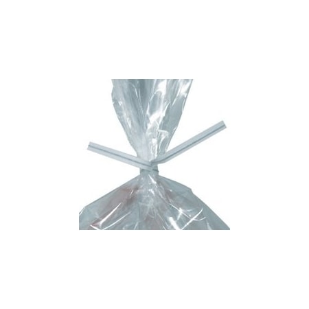 Bubblefast 2000-12 x 5/32'' White Paper Twist Ties, 2000PK BFPBT12W