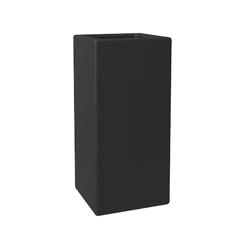 Leisuremod Terra Modern Tall Square Fiberstone & MGO Clay Planter - Handcrafted Indoor/Outdoor Flower Pot TP20BL