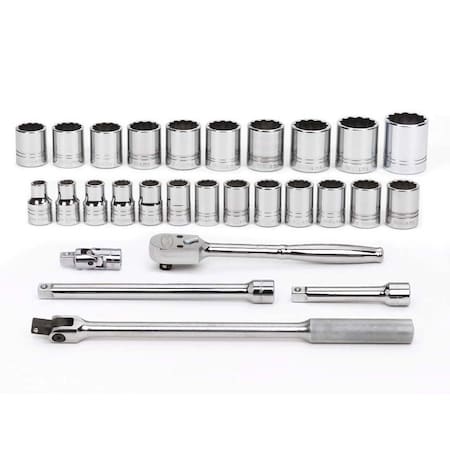 Williams Socket and Tool Set, 1/2" D, 12Pt, 29pcs., JHWMSS-29F JHWMSS-29F