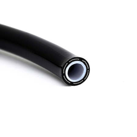 Hps Performance -3 PTFE Stainless Steel Reinforced Braided Hose with Black PVC Sleeve, Black 350-03