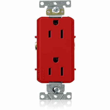 Leviton Commercial Grade Decora Receptacle, 15 Amp, 125 Volt 16252-R